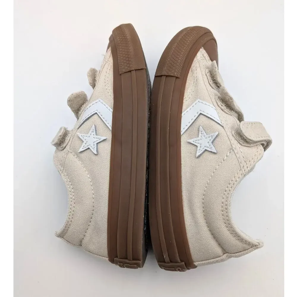 Converse Star Player 76 Gum Rubber Easy-On Sneaker Kids' Light Dune Sz US13 EU31